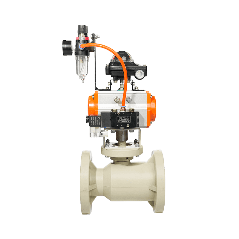 β--PPH enkelt og dobbelt type pneumatisk flangekugleventil